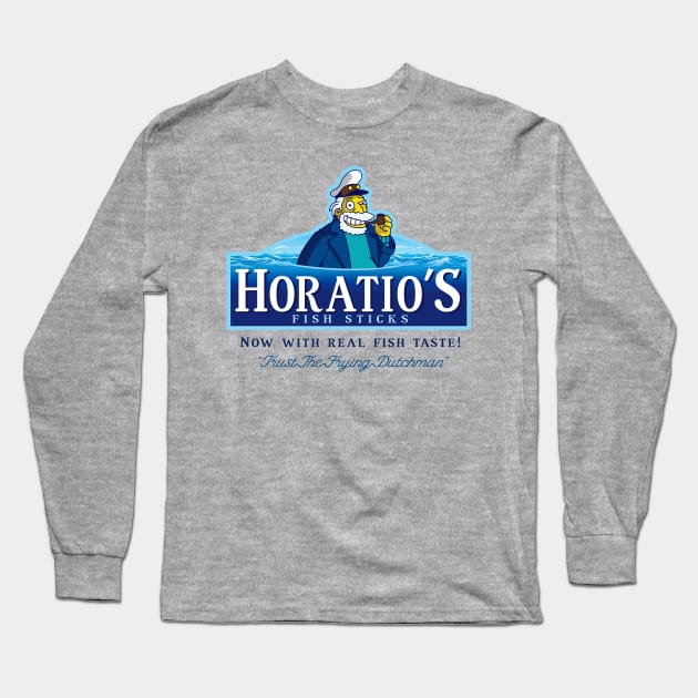 Horatio's Fish Sticks Long Sleeve T-Shirt by Alema Art